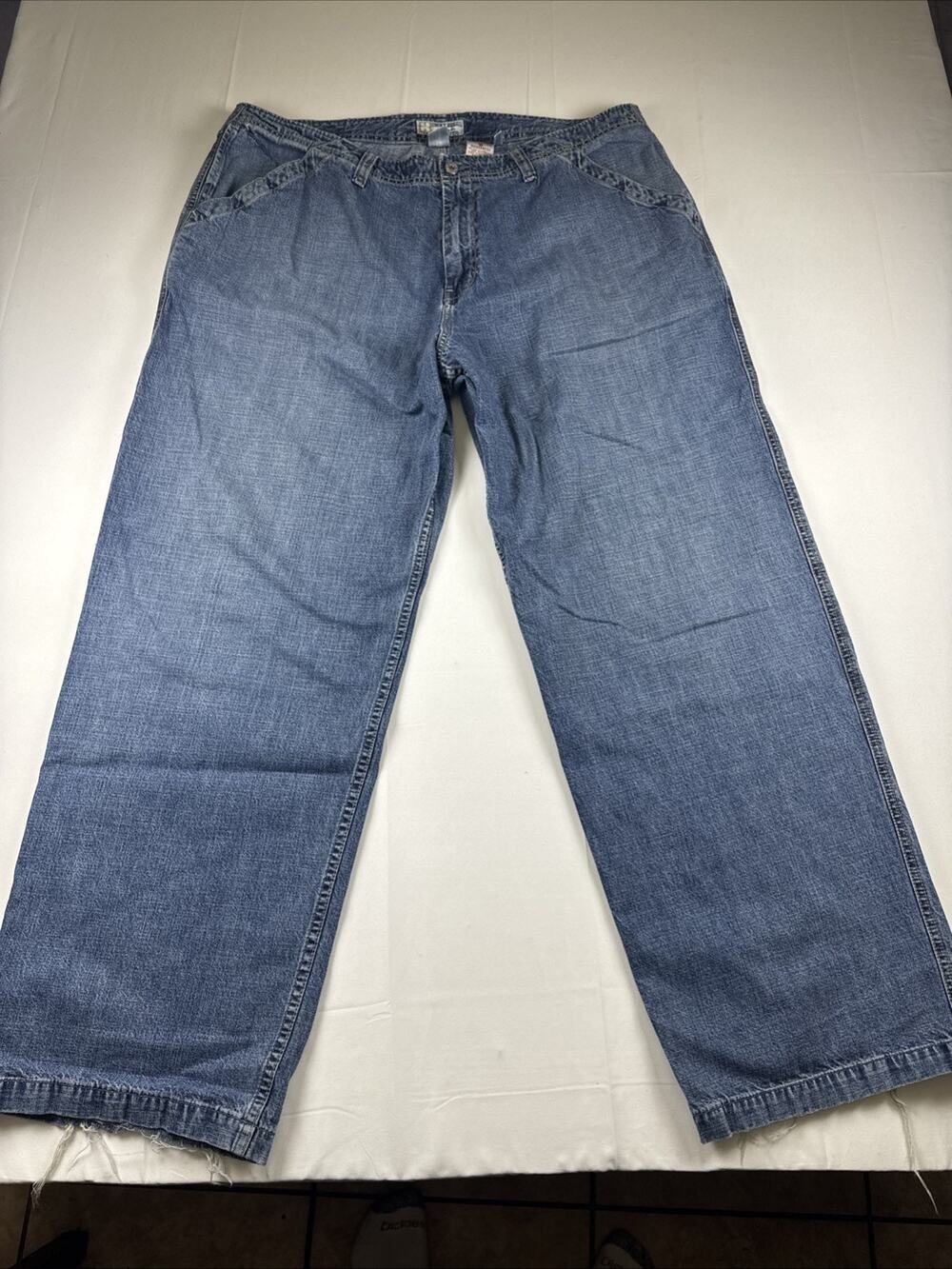 Lucky Brand Dungarees Jeans Mens 40 Relaxed Fit Blue Denim Workwear